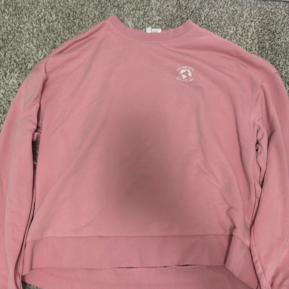 h&m pink crewneck